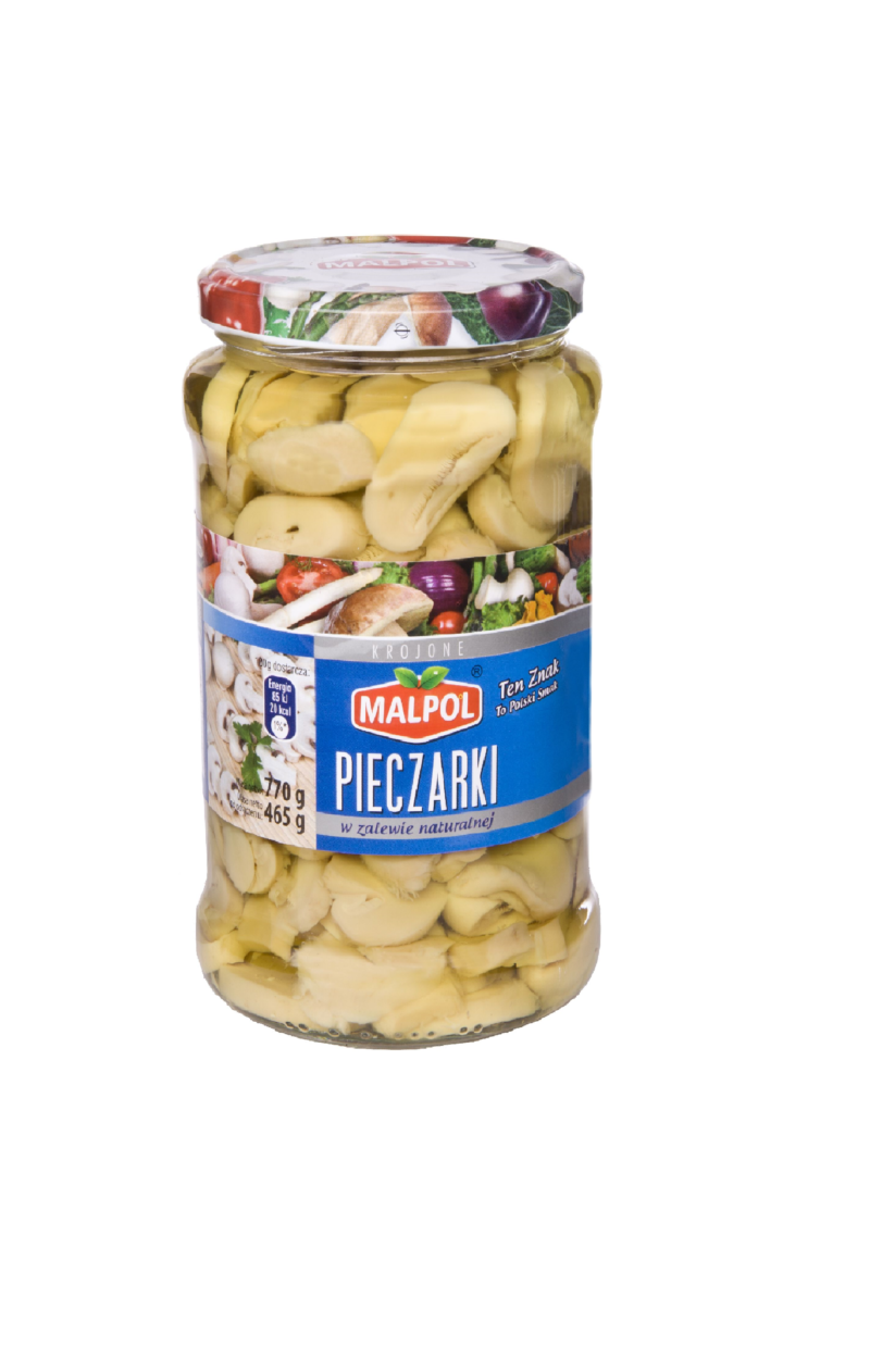 Pieczarki w zalewie naturalnej krojone 770g