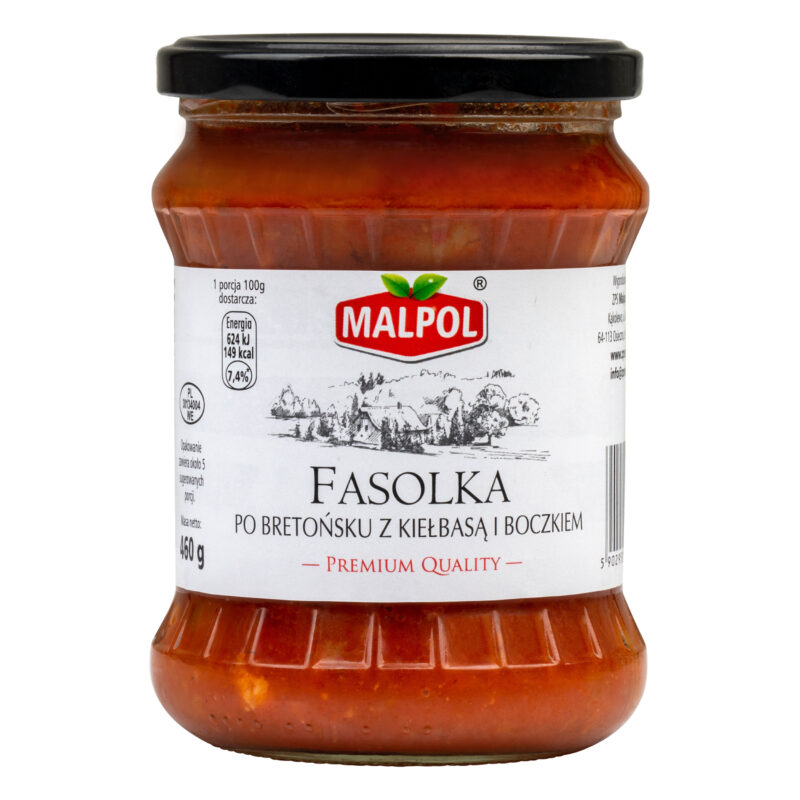 Fasolka po bretońsku z kiełbasą i boczkiem 460g